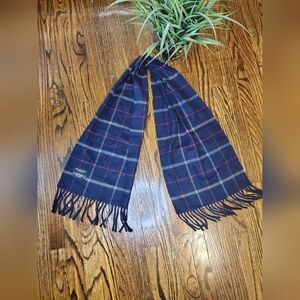 Christian Dior Plaid Cashmaire Scarf Made In Japan Multicolor
